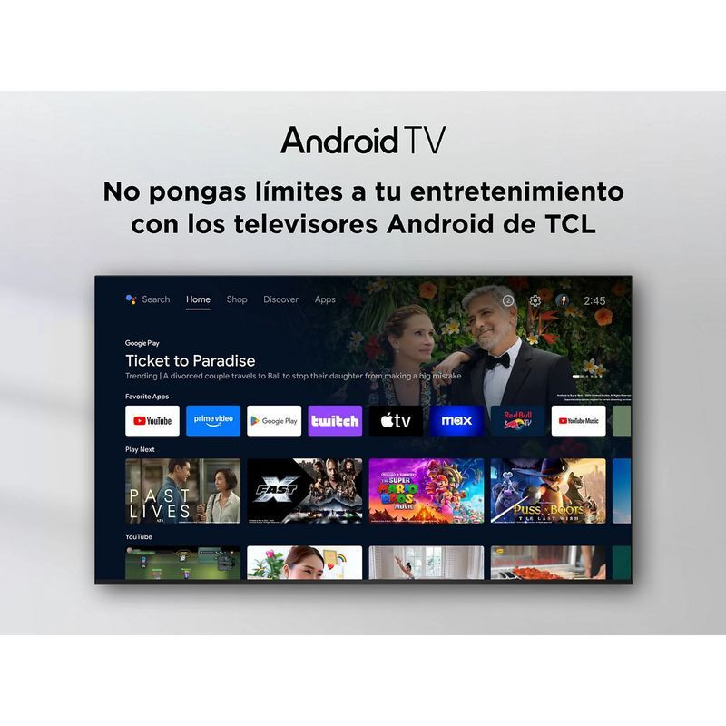 Android TV de TCL 32S5K 32 Full HD QLED Smart TV Wifi Noir