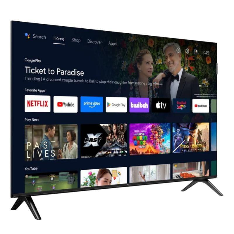 Étiquette énergie pour TCL 32S4K 32 HD QLED Wi-Fi Smart TV: classe F, 27 kWh/1000 h, HDR 50 kWh/1000 h, résolution 1366x768, diagonale 80 cm