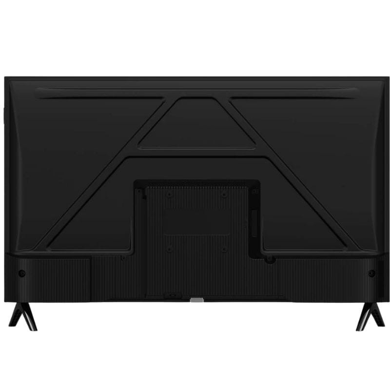 TCL 32S4K 32 HD QLED Wi‑Fi Smart TV avec ports HDMI x2, USB, optique, AV, casque, câble, satellite et logement CI. Panneau latéral de connectiques.