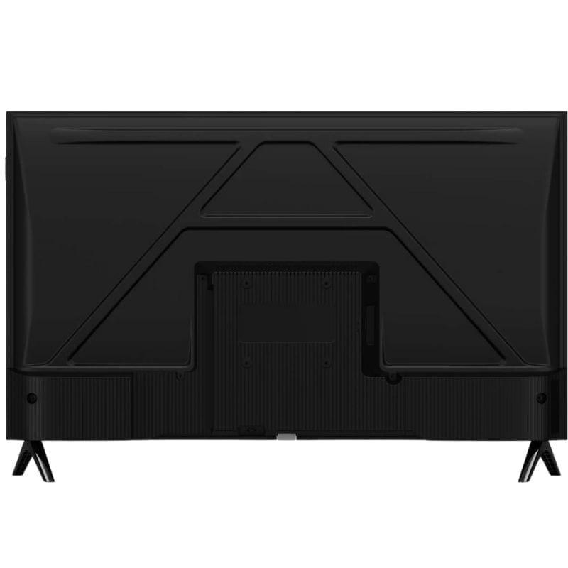 TCL 32S4K 32 HD QLED Wi‑Fi Smart TV avec ports HDMI x2, USB, optique, AV, casque, câble, satellite et logement CI. Panneau latéral de connectiques.