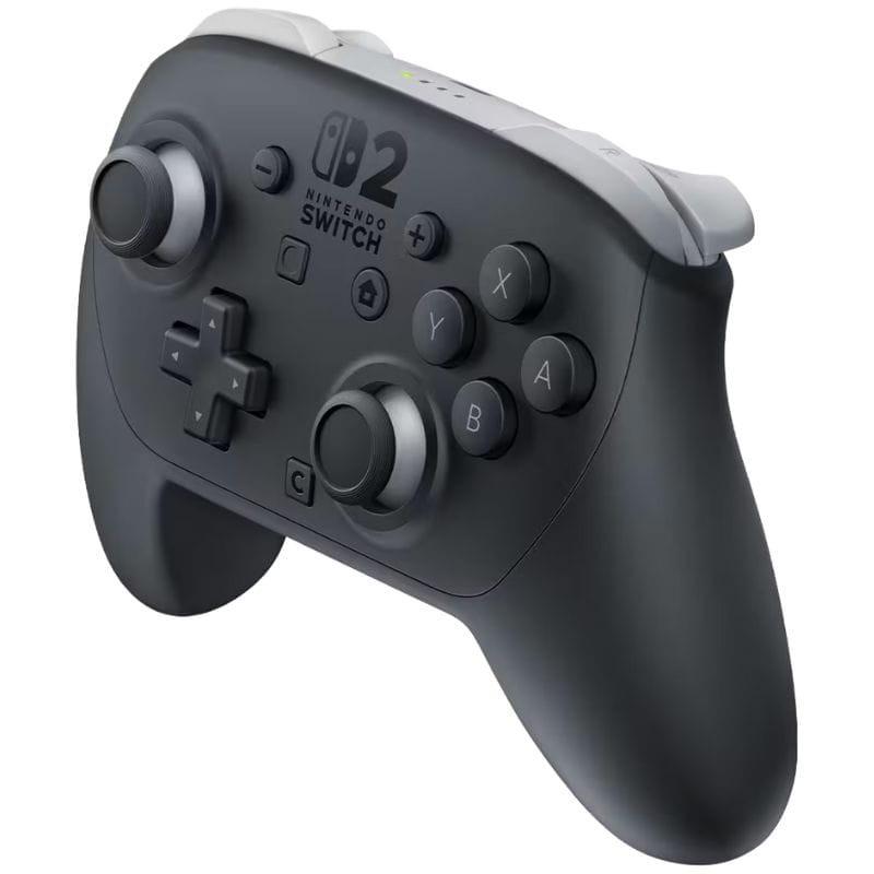 Nintendo Switch 2 Pro Controller Bluetooth Preto – Comando sem fios. Imagem lateral