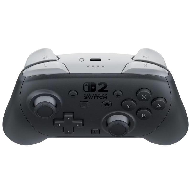 Nintendo Switch 2 Pro Controller Bluetooth Preto – Comando sem fios. Imagem cenital