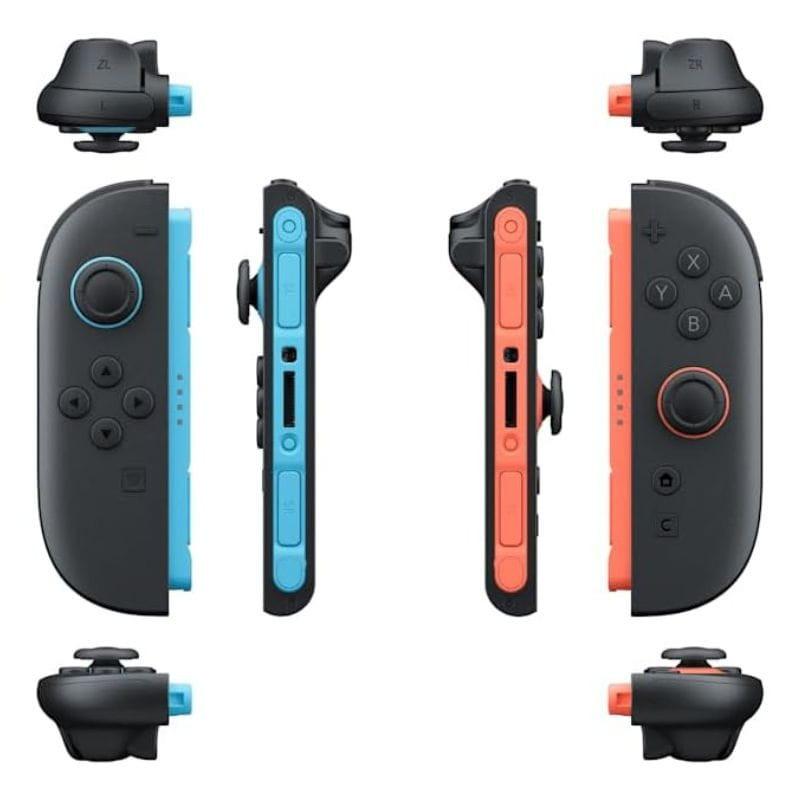 Nintendo Joy-Con 2 Azul/Rojo – Mandos para Nintendo Switch 2. Imagen desde todos los lados
