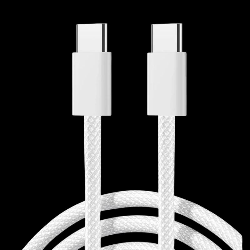 Joyroom Cable trenzado Ben Series 60 W USB‑C a USB‑C 1 m (Blanco)