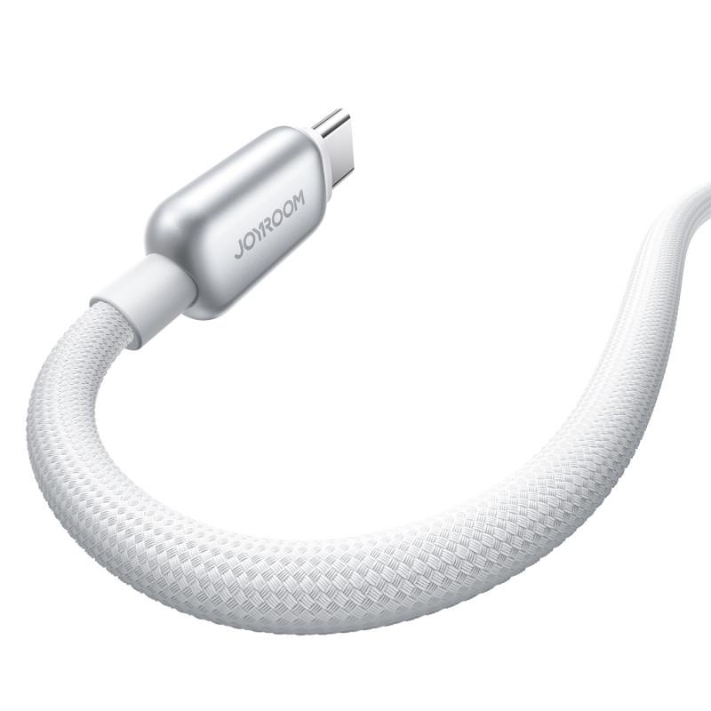 Cabo Joyroom Intelligent Power‑Off 100 W USB‑C para USB‑C 1,2 m, Branco