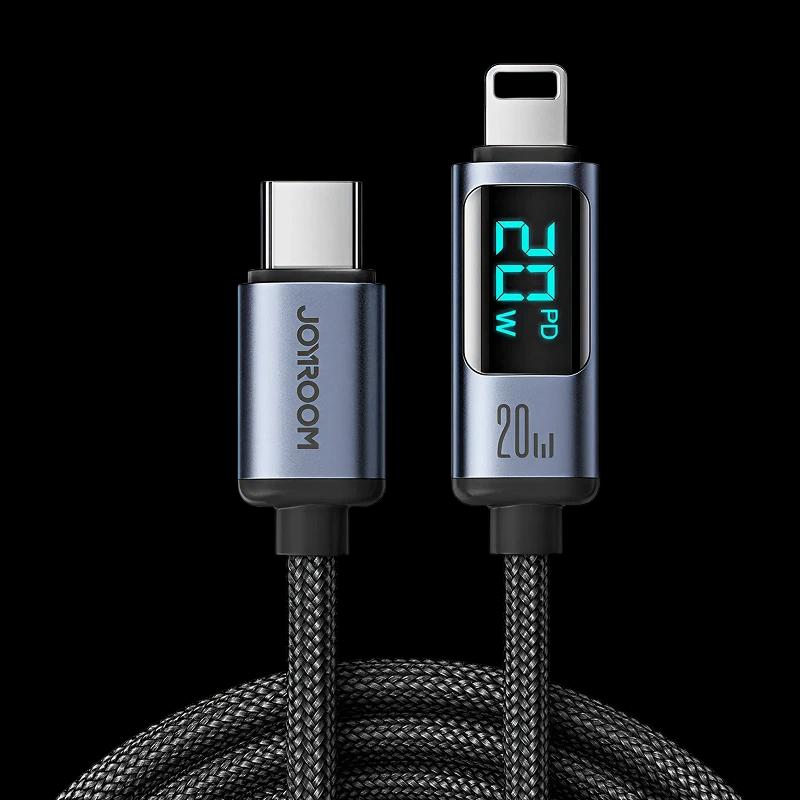 Cable Joyroom Tipo-C a Lightning con Pantalla LED - Negro