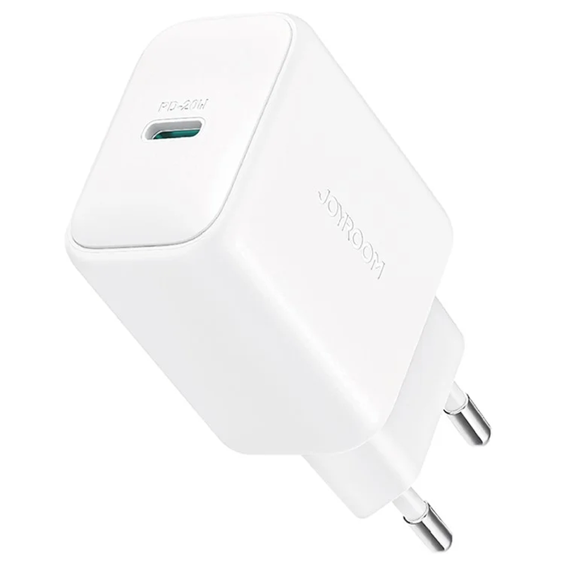Carregador Joyroom Tipo-C de 20W Branco - EU conector