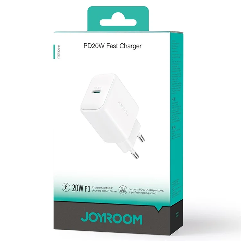 Carregador Joyroom Tipo-C de 20W Branco- Caixa