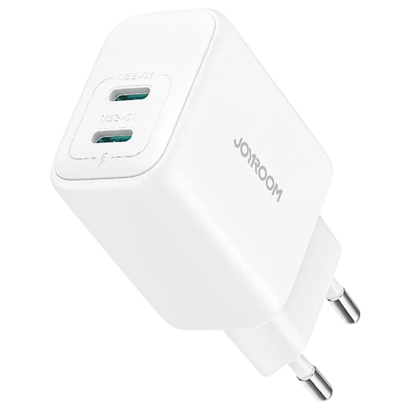 Cargador de carga rápida Joyroom con doble puerto Tipo-C - Blanco