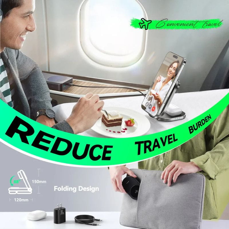 Joyroom JR-W17 Chargeur sans fil 3 en 1, format compact