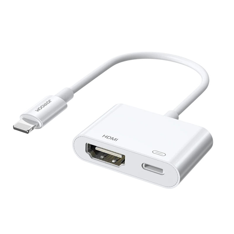 Adaptador doble de Lightning a HDMI/Lightning Joyroom - Blanco