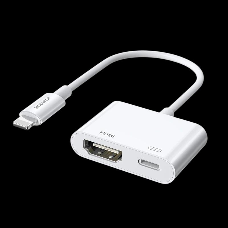 Adaptador doble de Lightning a HDMI/Lightning Joyroom - Blanco