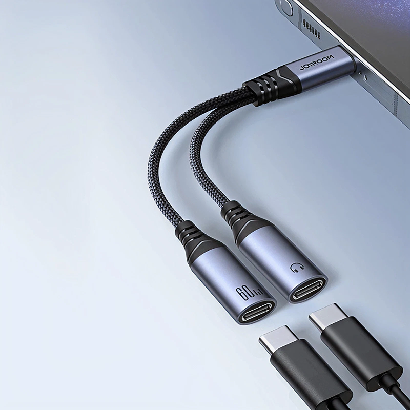 Adaptateur Joyroom 2-en-1 USB-C vers 2x USB-C- Connecteurs Type-C