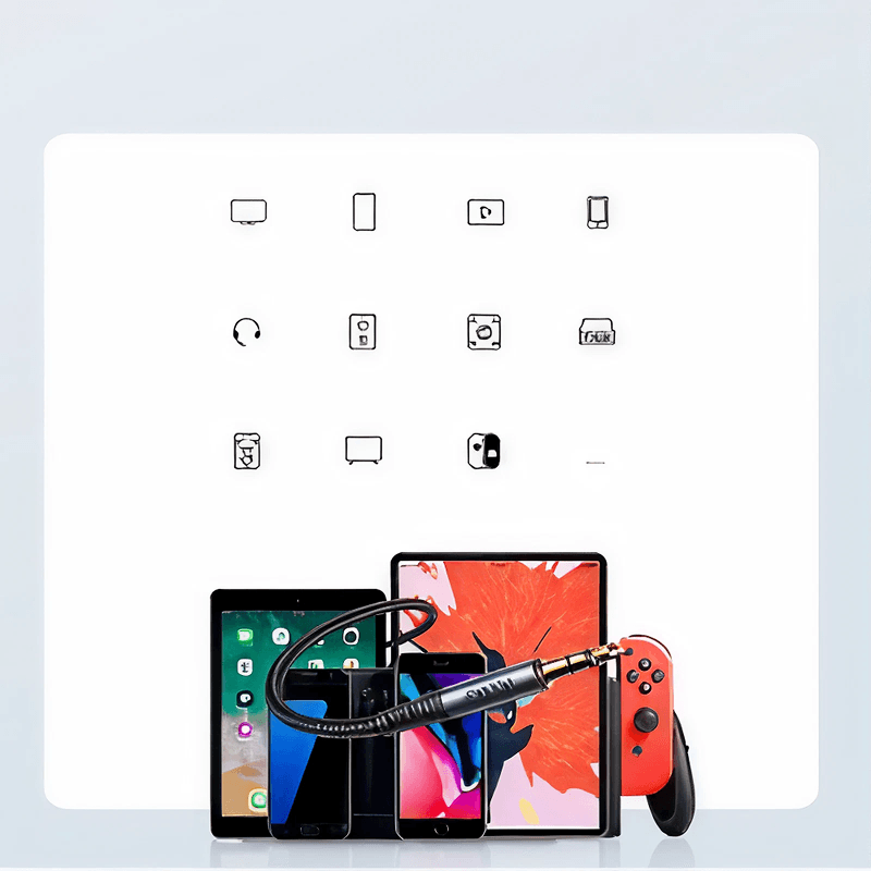 Câble audio Joyroom Jack 3,5mm mâle à mâle - Compatible avec multiples appareils