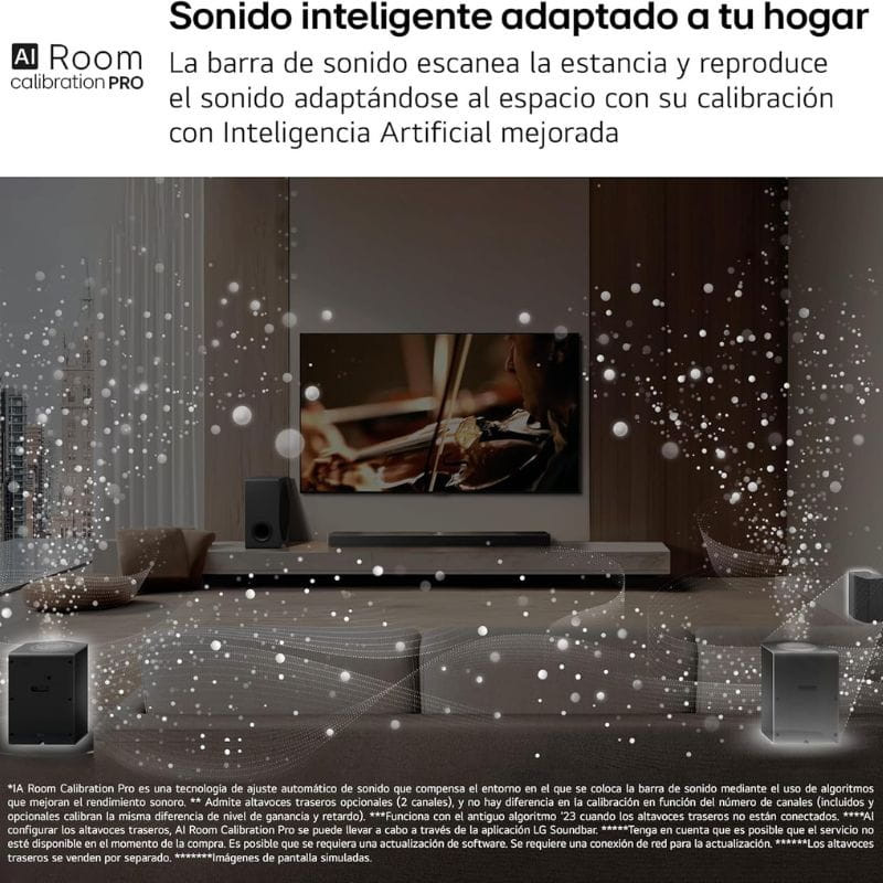 LG S90TY 5.1.3 570 W Preto - Barra de som com IA Room
