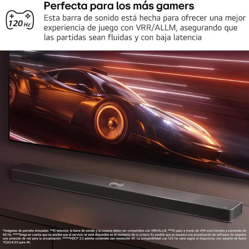 LG S90TR 7.1.3 670 W Negro - Barra de sonido con baja latencia