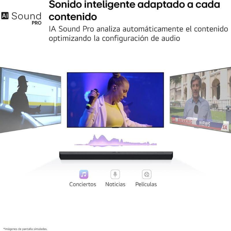 LG S90TR 7.1.3 670 W Negro - Barra de sonido inteligente