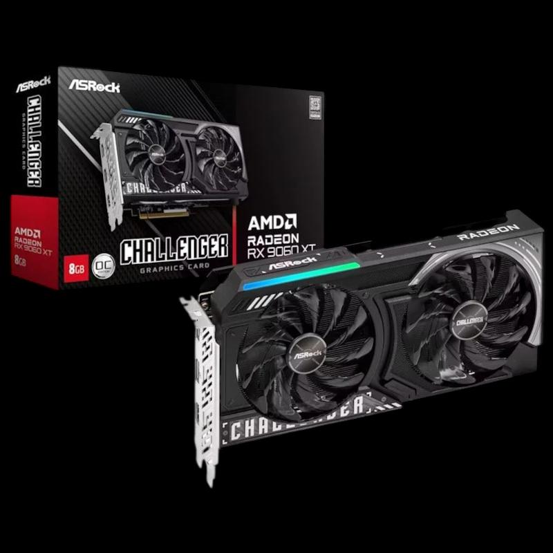 Asrock RX 9060 XT Challenger 8GB OC DDR6 - Tarjeta Gráfica