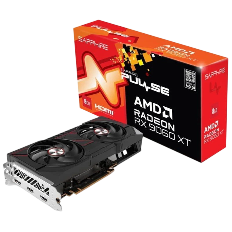 Sapphire PULSE AMD Radeon RX 9060 XT 8 Go GPU GDDR6 - Carte graphique
