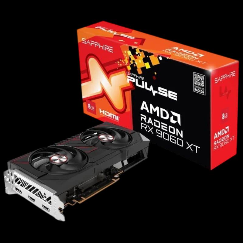 Sapphire PULSE AMD Radeon RX 9060 XT 8 Go GPU GDDR6 - Carte graphique