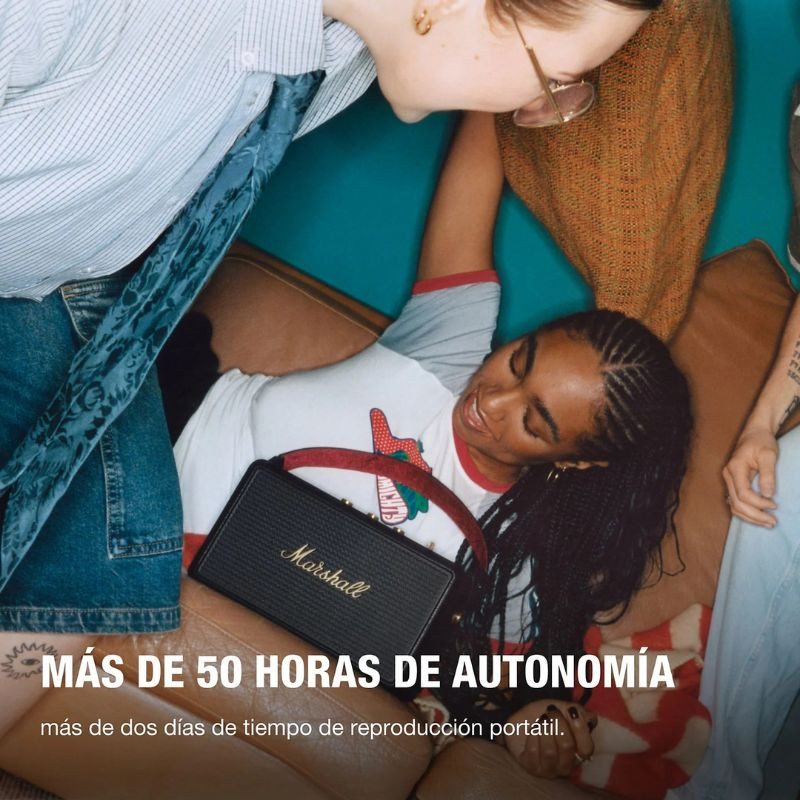 Marshall Kilburn III Preto e Latão autonomia de mais de 50 horas