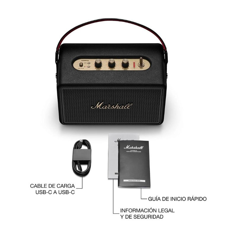 Marshall Kilburn III Preto e Latão, componentes