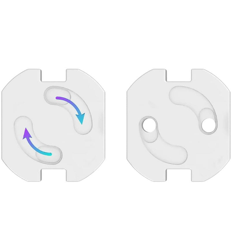 20 cache-prises - Sécurité enfant, mécanisme rotatif