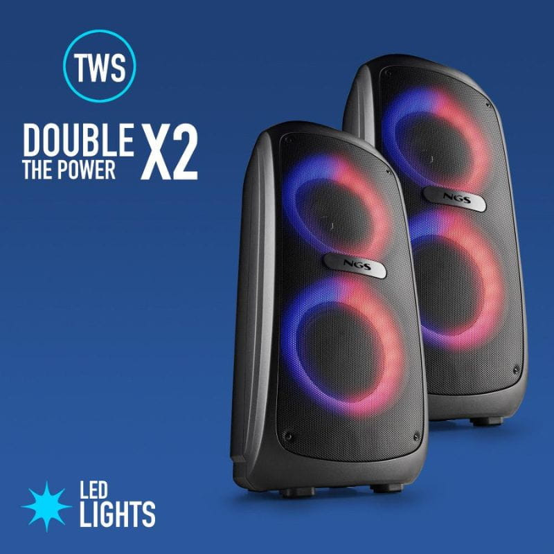 NGS WILD TEMPER 40 W AZUL - Alto-falante portátil estéreo, emparelhável