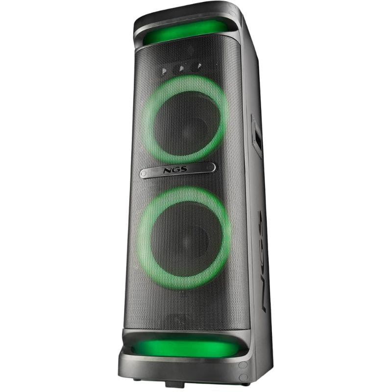 NGS WILD SPACE 3 800 W Negro - Altavoz portátil estéreo, imagen iluminado en verde