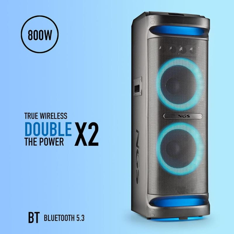 NGS WILD SPACE 3 800 W Negro - Altavoz portátil estéreo, imagen características de su sonido