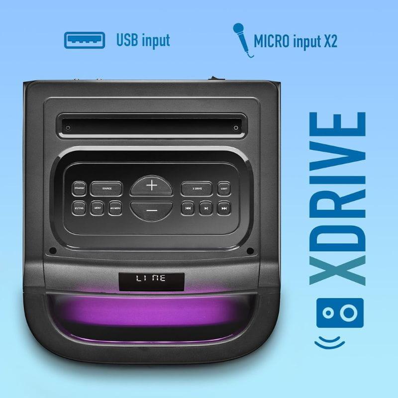 NGS WILD SPACE 3 800 W Negro - Altavoz portátil estéreo, imagen visto desde arriba