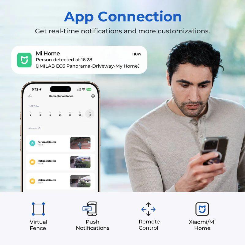 APP de Imilab EC6 CMSXJ115A 3.5K Panorama WiFi
