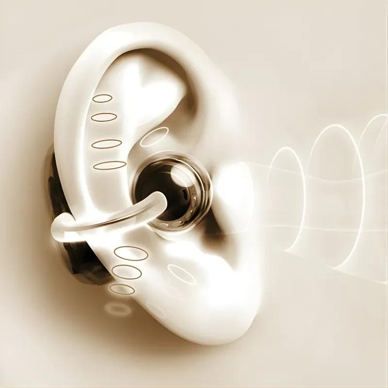 SoundPEATS Air Clip Open Ear Écouteurs Bluetooth à oreille ouverte, clip discret noir, arceau fin, haut-parleur externe et design ergonomique pour confort