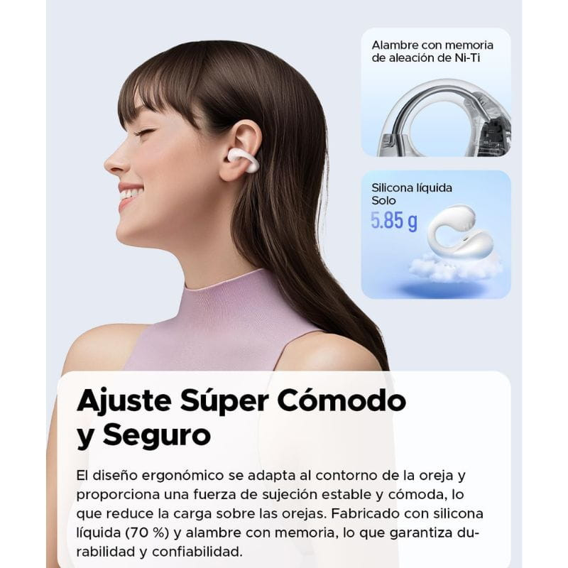 SoundPeats PearlClip Pro Branco - Auriculares Bluetooth, confortáveis