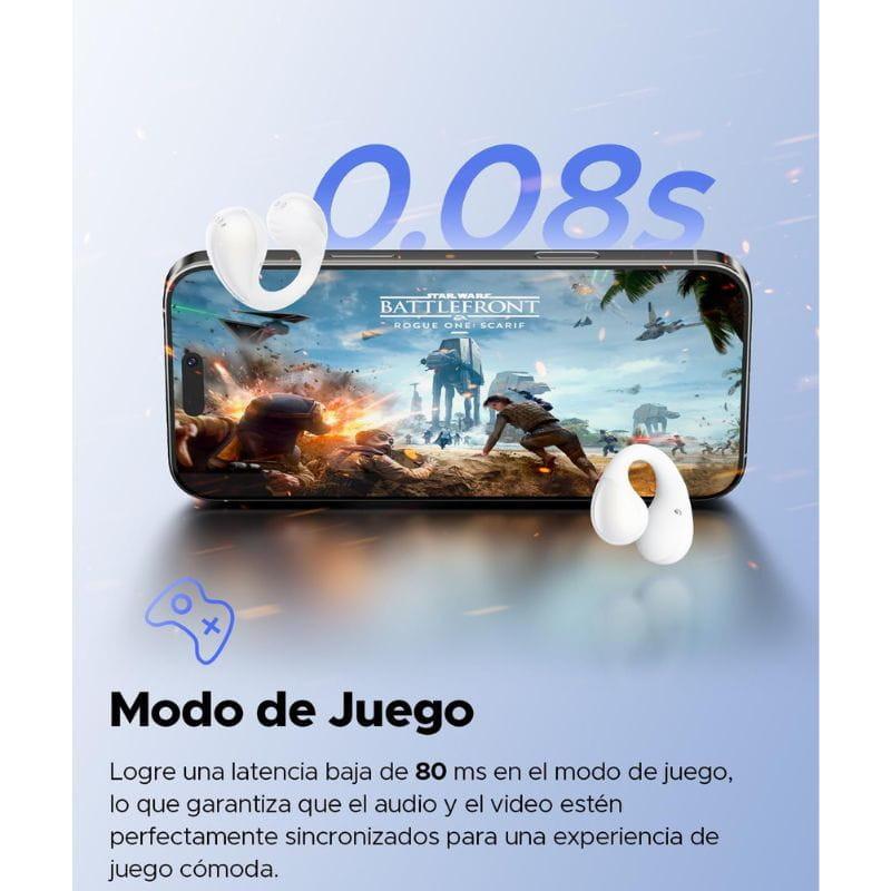 SoundPeats PearlClip Pro Branco - Auriculares Bluetooth, baixa latência