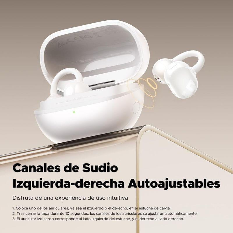 SoundPEATS POP Clip Blanco - Auriculares Bluetooth  autoajustables