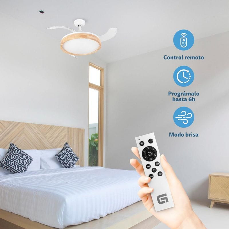 Grunkel SKYWIND-42W25 - Ventilador de Techo control remoto