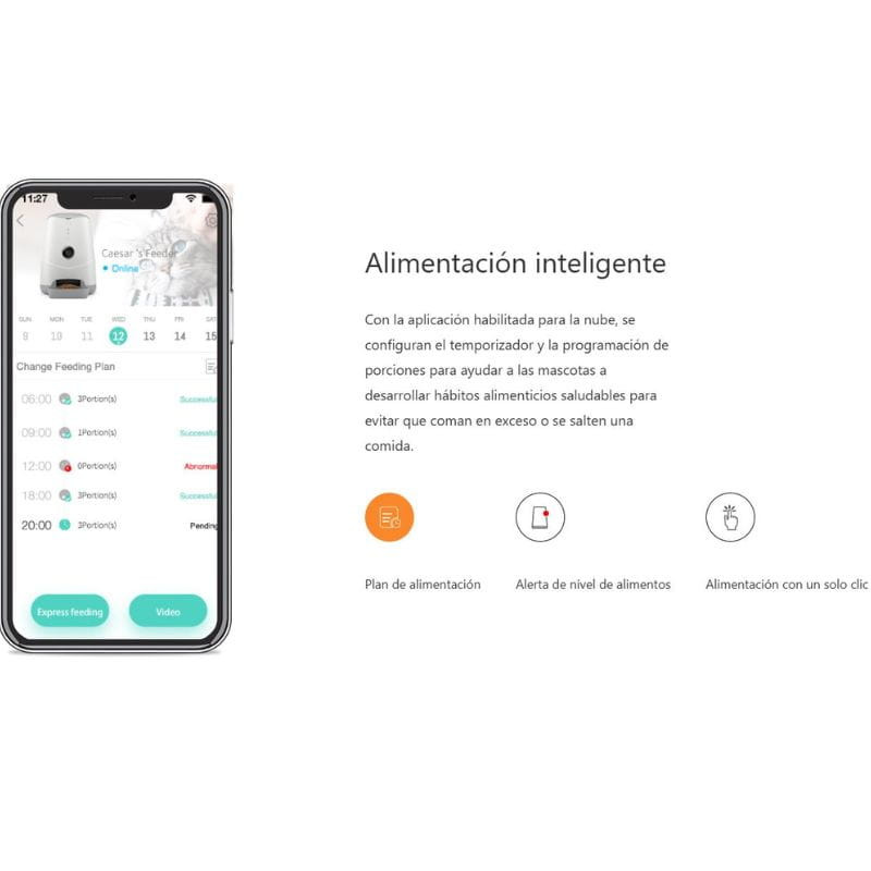 Petoneer Nutri Vision Feeder Blanco - Comedero Inteligente Para Mascotas , con APP