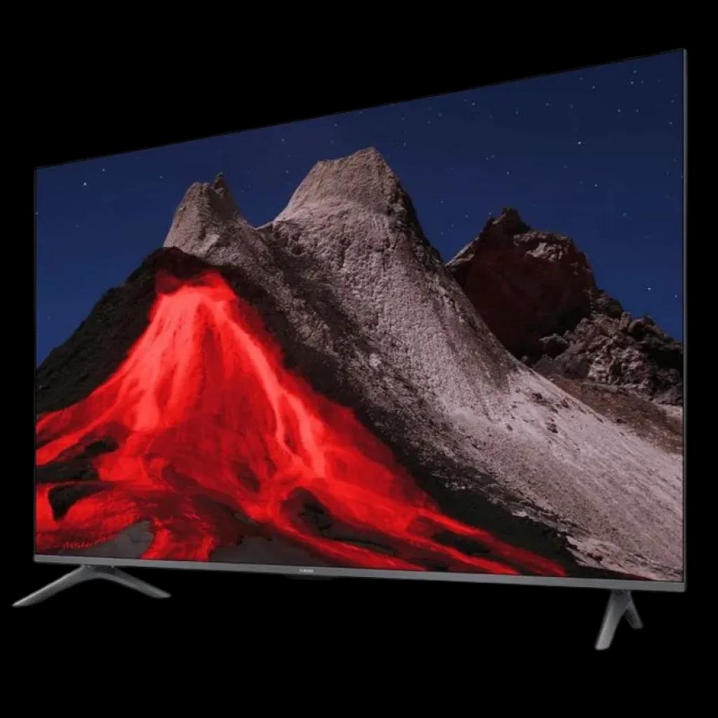Xiaomi 43 A PRO 2026 4K UHD QLED Google TV HDR avec écran mince bezels fins, pieds métalliques écartés et couleurs vives contrastes profonds