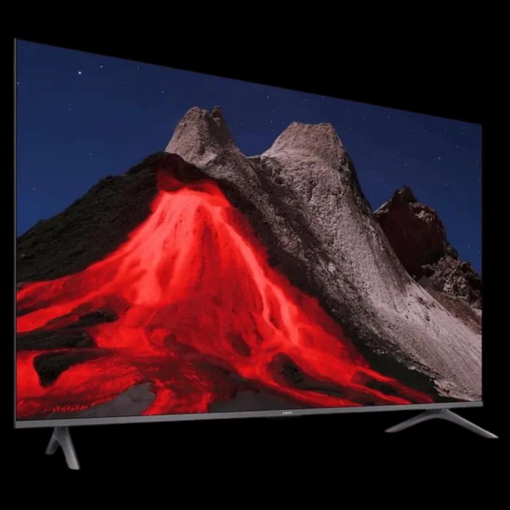 Xiaomi 43 A PRO 2026 4K UHD QLED avec cadre fin, écran plat sans bords, pieds métalliques, affichage HDR éclatant avec couleurs vives et noirs profonds