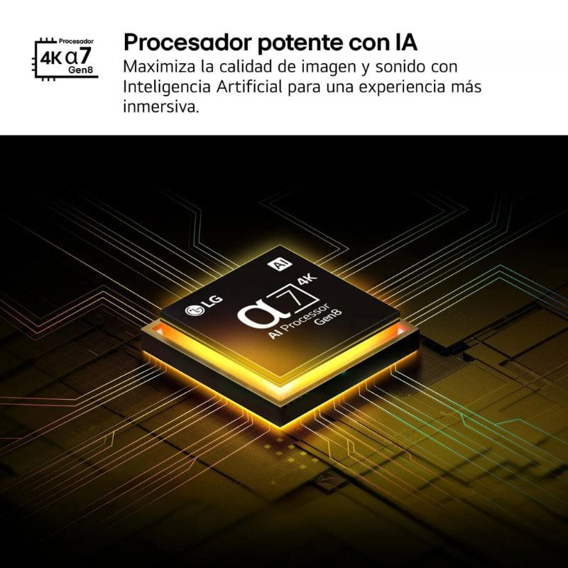 LG NanoCell AI 50 4K Ultra HD NanoCell LED Smart TV Preto, processador