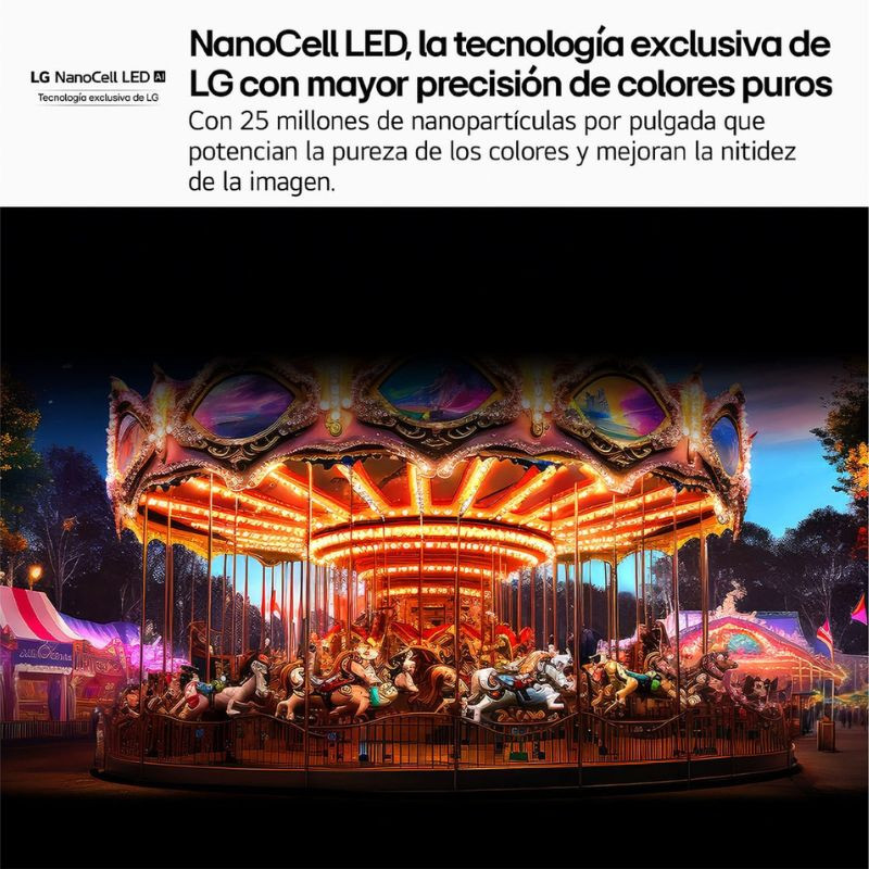 LG 55NANO81A6A 55" 4K Ultra HD NanoCell Smart TV Negro, NanoCell LED es una tecnología para colores más puros