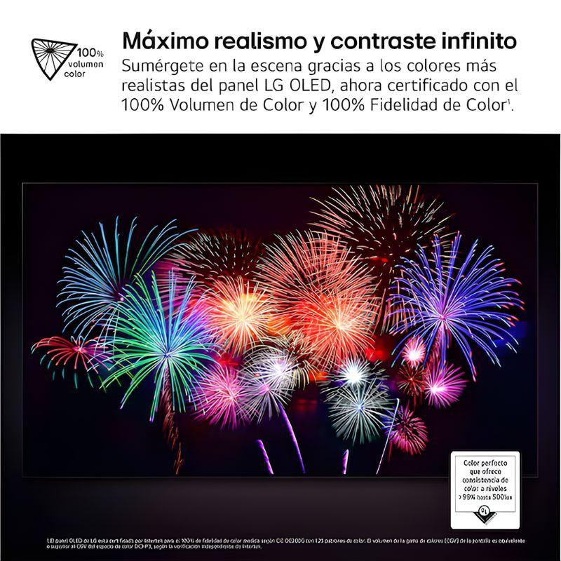 LG OLED65B56LA 65" 4K UHD: pantalla OLED negra con colores vivos, contraste infinito y negros profundos; ideal para cine y juegos con gran nitidez.