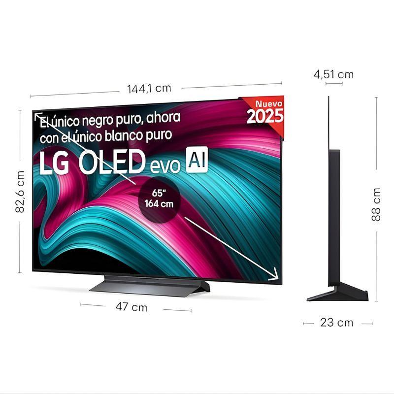 LG OLED65C54LA 65" 4K: écran OLED noir ultrafin, contraste infini, couleurs vives, motion fluide VRR 120 Hz, G-SYNC/FreeSync, idéal gaming rapide