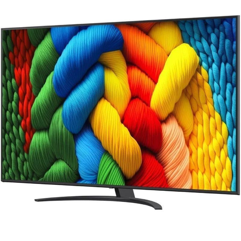 LG AI 65NANO81A6A 65 pulgadas 4K Ultra HD NanoCell con biseles delgados, pantalla vibrante de gran tamaño y base curva en color negro