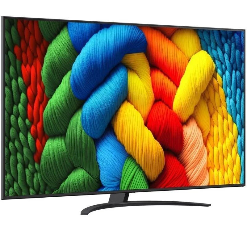 LG AI 65NANO81A6A 65 pulgadas 4K Ultra HD NanoCell con marco delgado y base central en arco, pantalla IPS con colores vivos y alto contraste