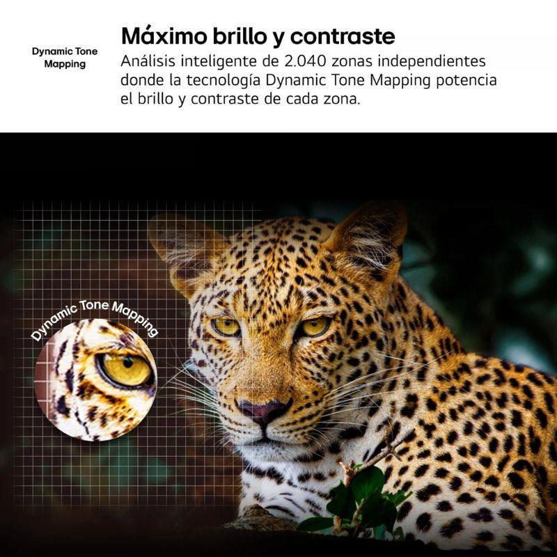 LG 86NANO81A6A 86" NanoCell 4K Ultra HD Smart TV Noir, luminosité et contraste maximaux