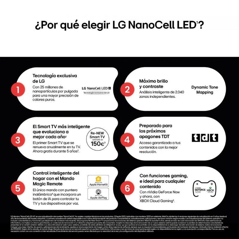 LG 86NANO81A6A 86" NanoCell 4K Ultra HD Smart TV Noir, pourquoi choisir LG NanoCell LED