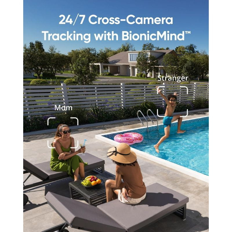 EufyCam E330 4K IP - Caméra de sécurité extérieure. Reconnaissance faciale.