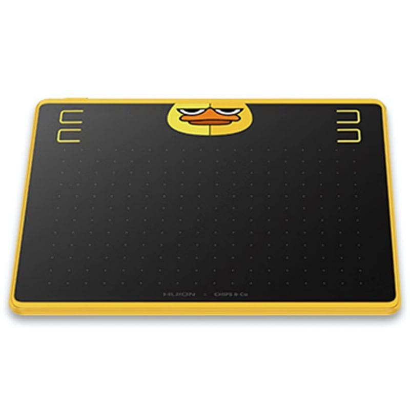 Huion HS64 SE - Tablet gráfica, imagem frontal em plano